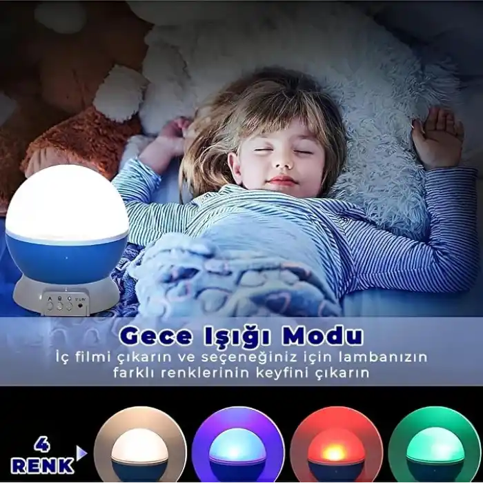 Jouis Gece Lambası Star Master Masa Lambası, Gökyüzü Projeksiyon Gece Lambası, Yıldızlı Gece Lambası, Dekoratif ve Şık Tasarım (Pembe)