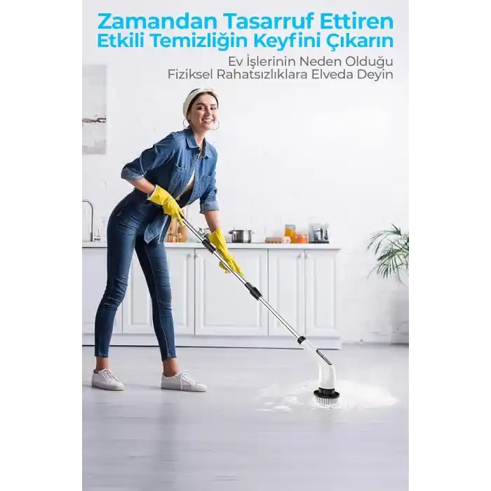 ROBO 9 Başlıklı Şarjlı Dijital Temizlik Fırçası