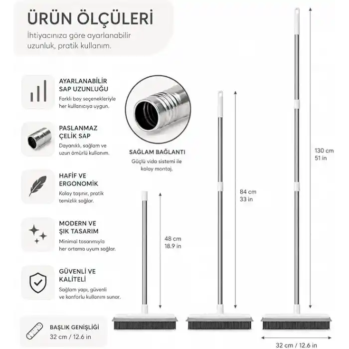 Kauçuk Fırça Mop Çekpas Çekçek Zemin Sihirli Süpürgesi Tüy Bırakmayan Banyo Okaliptus Turbo Temizlik Ev Araba Zemin temizlik