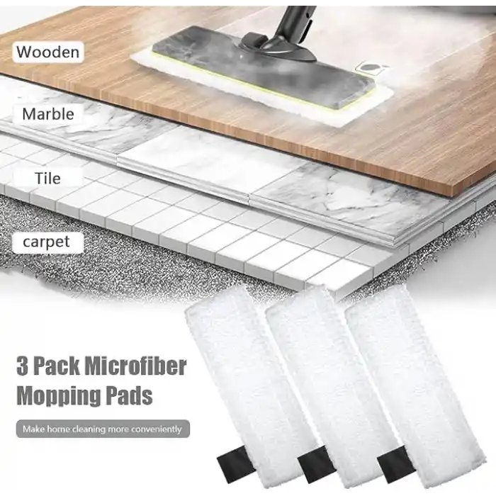 Karcher SC2 SC3 SC4 SC5 Easyfix Buharlı Temizlik Makinesi Uyumlu Yedek Mop Seti (3 Adet el aparatı + 3 adet Zemin aparatı yedek mop bezi)
