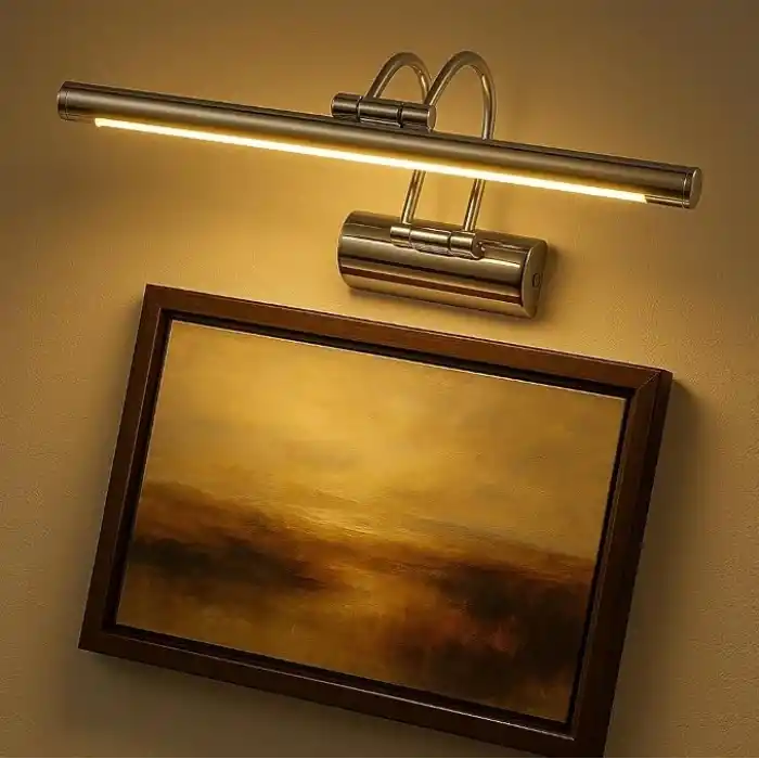 SekaTech Krom Kasa LED Flüt Aplik | 6W | 3200K Gün Işığı | 35cm | Duvar Tipi Ayna/Tablo/Resim/Banyo Üstü Dekoratif Işık | IP20 İç Mekan Kullanım