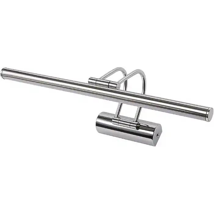 SekaTech Krom Kasa LED Flüt Aplik | 6W | 3200K Gün Işığı | 35cm | Duvar Tipi Ayna/Tablo/Resim/Banyo Üstü Dekoratif Işık | IP20 İç Mekan Kullanım