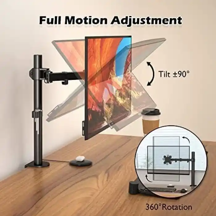 BONTEC 13-32 İnç Yüksekliği Ayarlanabilir Tekli Monitör Kolu, 10 kg’a Kadar, VESA 75x75/100x100