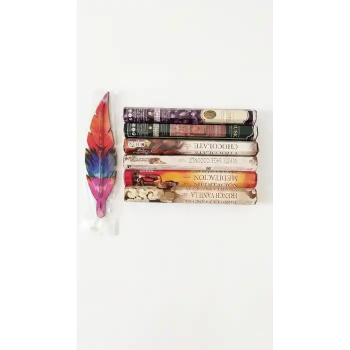 6 Çeşit Karışık Koku ve Desenli Ahşap Tütsü Kayığı Seti – 120 Adet Aromaterapi Çubuğu – Ev, Ofis ve Yoga İçin Tam Başlangıç Paketi (Yaprak Şekilli)