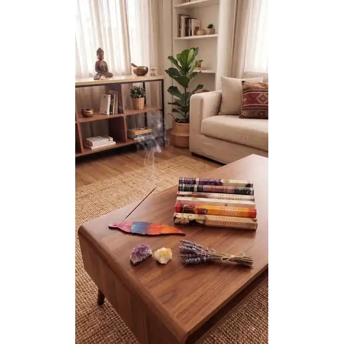 6 Çeşit Karışık Koku ve Desenli Ahşap Tütsü Kayığı Seti – 120 Adet Aromaterapi Çubuğu – Ev, Ofis ve Yoga İçin Tam Başlangıç Paketi (Yaprak Şekilli)