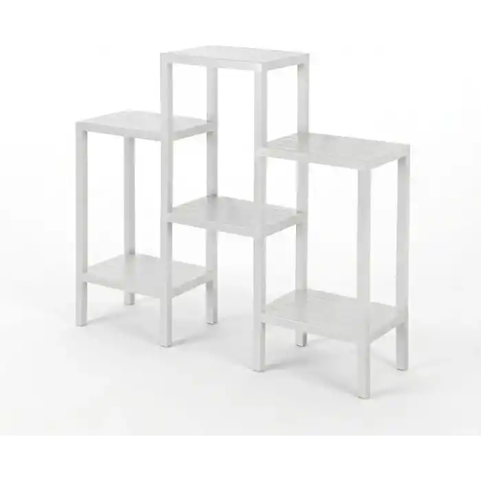 Deconox 6 Katlı Köşe Rafı | Banyo, Mutfak ve Kiler İçin Yer Tasarruflu Organizer | Çok Amaçlı Plastik Raf | 3 Farklı Renk Seçeneği (38x29x152 cm) Dikey ve Yatay Kullanım (BEYAZ)