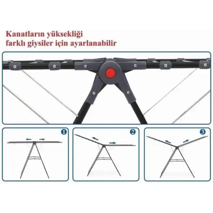 Devecioğlu Harbinger MM051 İnova Black Çamaşır Kurutma Askısı