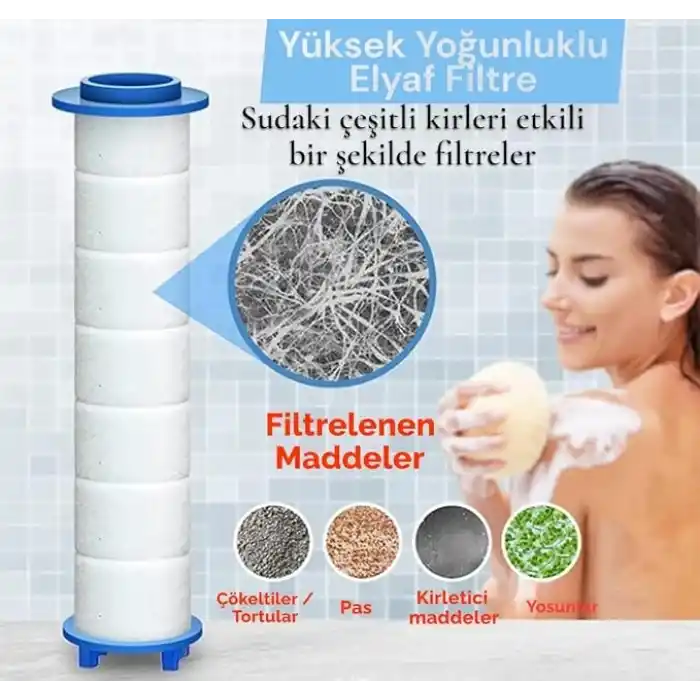 6 Fonksiyonlu Filtreli Duş Başlığı – Basınç Artırıcı Çok Modlu Duş Sistemi + 10 Adet Yedek Filtre | Kireç Önleyici Su Tasarruflu Duş Başlığı Seti (Siyah)