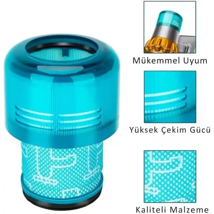 Dyson V15 Detect Dikey Şarjlı Süpürge ile Uyumlu Hepa Filtre