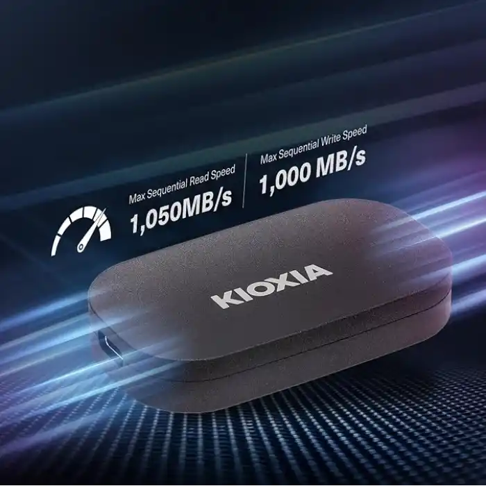 KIOXIA EXCERIA PLUS G2 1TB Taşınabilir SSD – USB 3.2 Gen 2, 1050MB/s Okuma, 1000MB/s Yazma