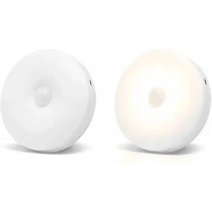 2’li Set Sensörlü LED Kabin Işığı Gece Lambası | 1,5W | 4000K Doğal Beyaz | 150 Lümen | USB Şarjlı | Manyetik & Bantlı | Mutfak Dolabı, Merdiven, Gardırop Aydınlatma Karanlıkta Harekete Duyarlı