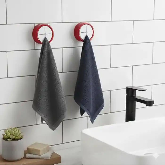Pratik Tak-Çıkar Havlu Askısı - Kendinden Yapışkanlı, Vidalama Gerektirmez, 2’li Set – Mutfak, Banyo, Kapı Arkası İçin Uygun