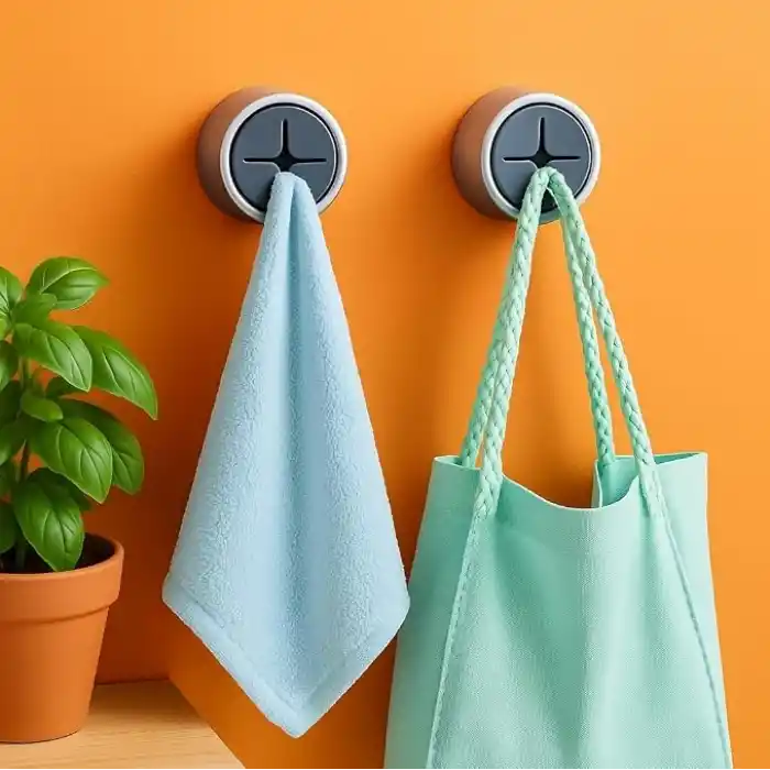 Pratik Tak-Çıkar Havlu Askısı - Kendinden Yapışkanlı, Vidalama Gerektirmez, 2’li Set – Mutfak, Banyo, Kapı Arkası İçin Uygun