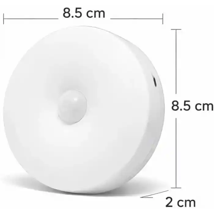 2’li Set Sensörlü LED Kabin Işığı Gece Lambası | 1,5W | 4000K Doğal Beyaz | 150 Lümen | USB Şarjlı | Manyetik & Bantlı | Mutfak Dolabı, Merdiven, Gardırop Aydınlatma Karanlıkta Harekete Duyarlı