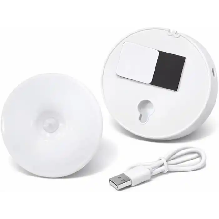 2’li Set Sensörlü LED Kabin Işığı Gece Lambası | 1,5W | 4000K Doğal Beyaz | 150 Lümen | USB Şarjlı | Manyetik & Bantlı | Mutfak Dolabı, Merdiven, Gardırop Aydınlatma Karanlıkta Harekete Duyarlı