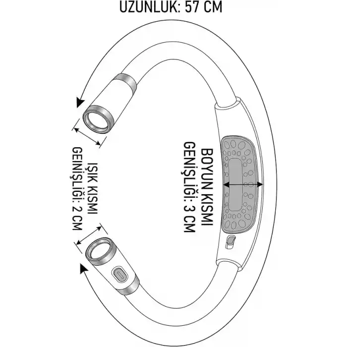 Esnek LED Boyun Lambası, Eller Serbest Kitap Okuma Işığı, Bükülebilir Pilli Gece Lambası – Örgü, Dikiş, Kamp, Tamir ve Çalışma İçin 3 Kademeli Parlak Göz Korumalı Taşınabilir Aydınlatma