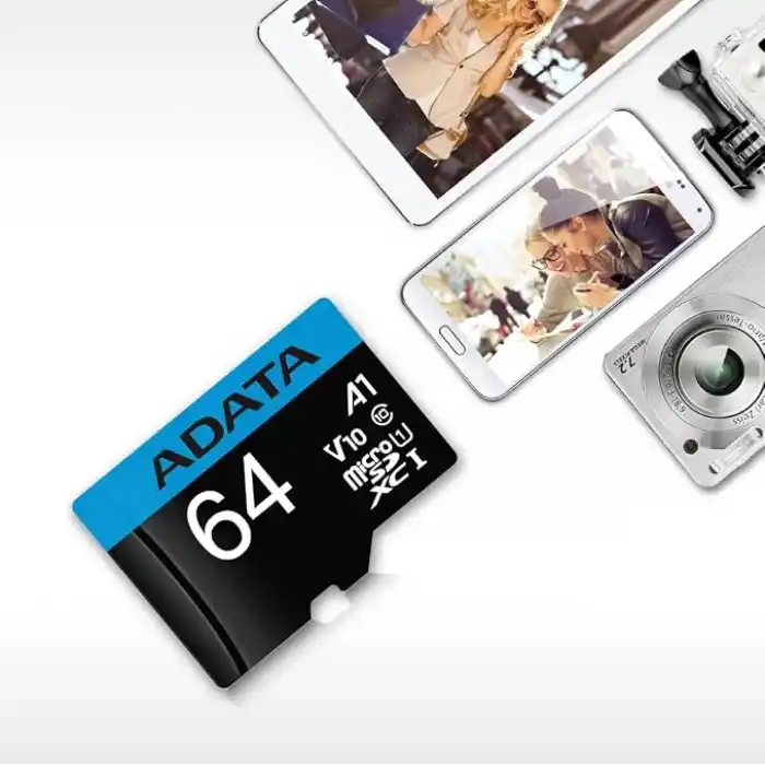 ADATA SD MicroSD Card 64GB SDXC (UHS-I Class 10) Ada Perakende