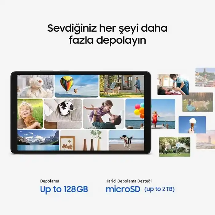 Samsung Galaxy Tab A11, Android Tablet, Gri, WiFi Destekli, 8GB RAM, 128GB Depolama Alanı, 8.7 İnç (Samsung Türkiye Garantili)
