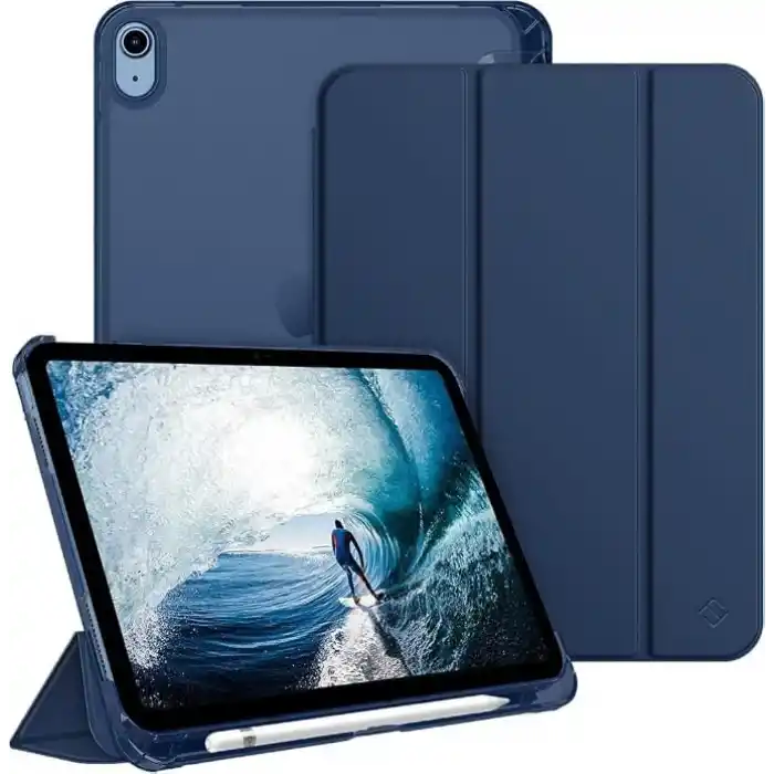 UnDePlus iPad 11.Nesil A16 11inç/10.Nesil 10.9inç ile uyumlu Kılıf Flip Cover Kalem Bölmeli PC Case