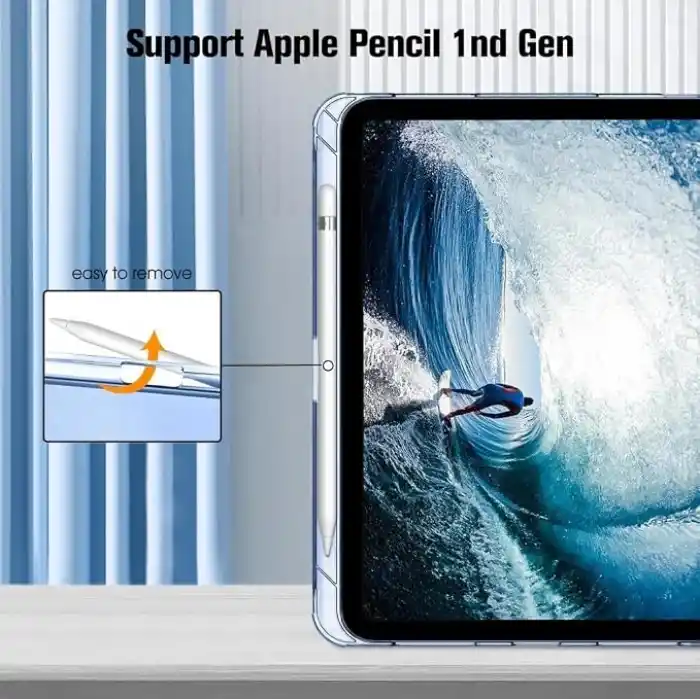 UnDePlus iPad 11.Nesil A16 11inç/10.Nesil 10.9inç ile uyumlu Kılıf Flip Cover Kalem Bölmeli PC Case