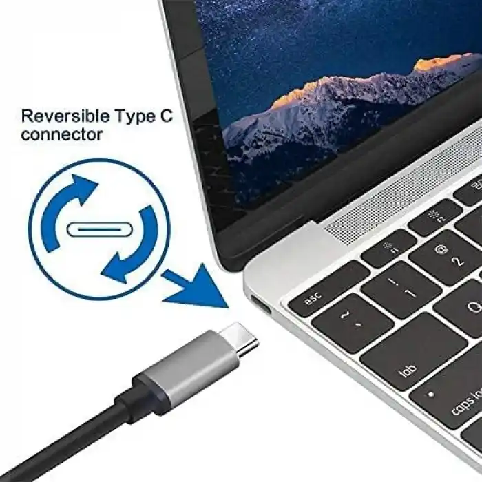Daytona HC-01 Type-C to 4K Ultra Full HD HDMI USB-C Tak Çalıştır Macbookile ipadile telefon ile uyumlu Görüntü Aktarım Kablosu-1.8m