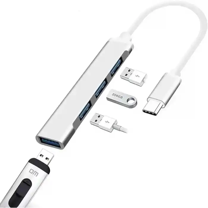 Coverzone Type-c To USB Hub 4 Port Çoklayıcı Macbook İle Uyumlu Çoğaltıcı Adaptör