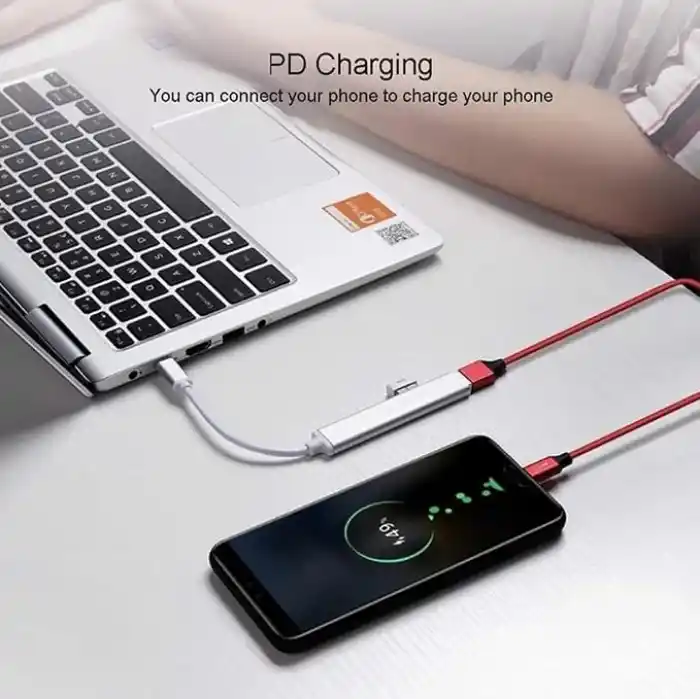 Coverzone Type-c To USB Hub 4 Port Çoklayıcı Macbook İle Uyumlu Çoğaltıcı Adaptör