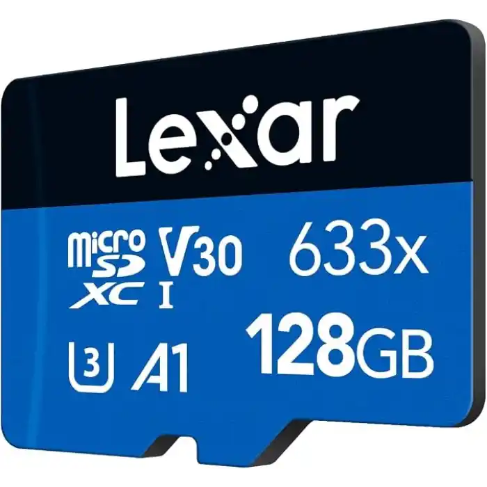 Lexar 128GB 633x MicroSDXC UHS-I U3 100/45 MB/sn Yüksek Performanslı MicroSD Hafıza Kartı