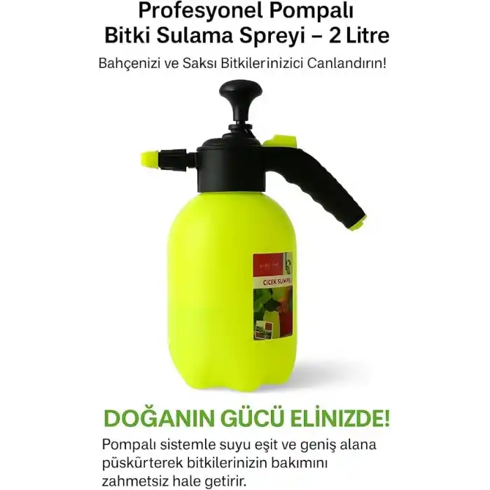 Çiçek Bitki Sulama İlaçlama Pompası 2 LT Püskürtme Ayarlı lüks pompa Bahçe Pompası