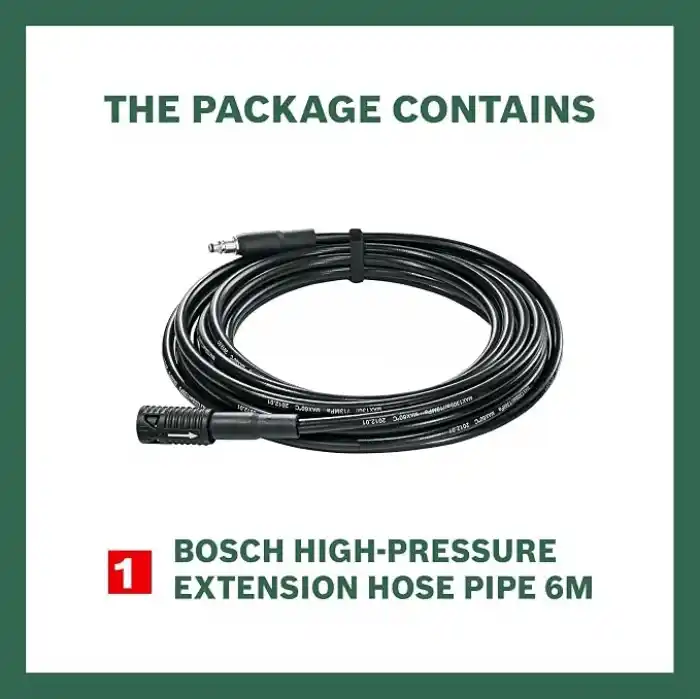 Bosch Home and Garden Yüksek Basınçlı Yıkamalar için 6 Metre Hortum Uzatması (160 BarA Kadar Olan Makineler için Uygundur)