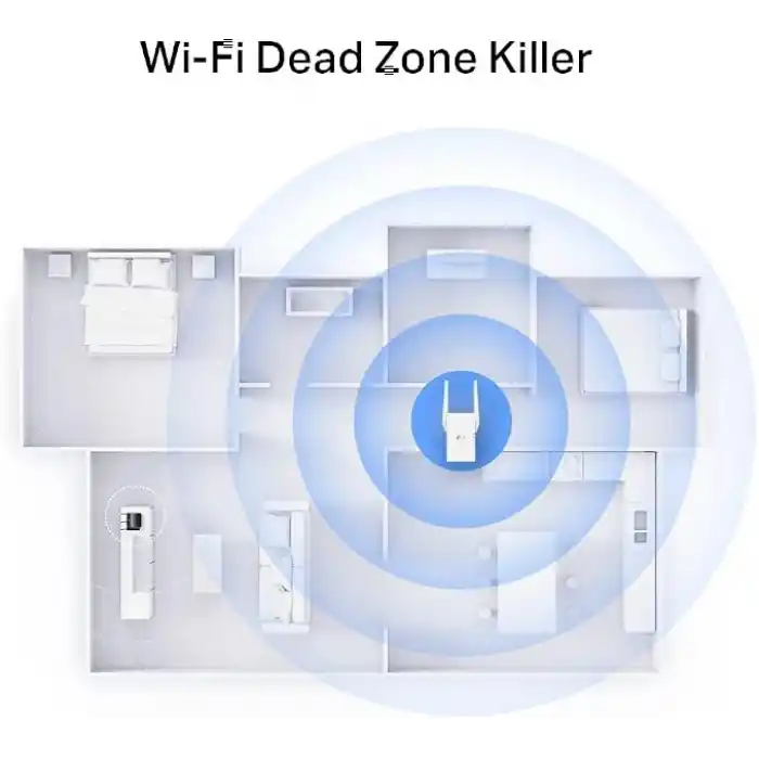TP-Link RE705X, AX3000 Mbps Wi-Fi 6 Menzil Genişletici, Geniş Bant Güçlendirici, 1 Gigabit Bağlantı Noktalı Hotspot, 160 MHz Kanallar, Dahili Access Point Modu