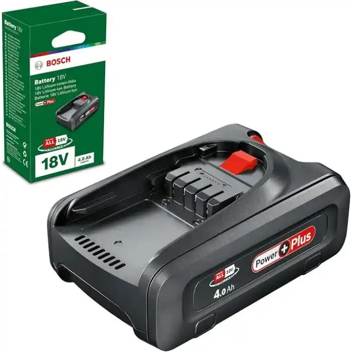 Bosch Home and Garden Akü PBA 18 V 4,0 Ah - PowerPlus (1 akü 18 V 4,0 Ah, 18 V sistem, bir kutuda teslimat)