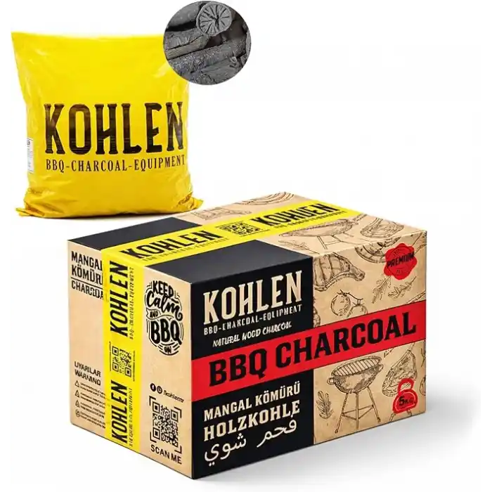 Doğal Meşe Mangal Kömürü 5 Kğ- Bbq Özel Paket