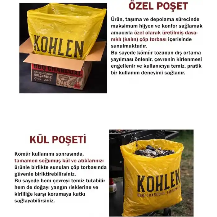 Doğal Meşe Mangal Kömürü 5 Kğ- Bbq Özel Paket