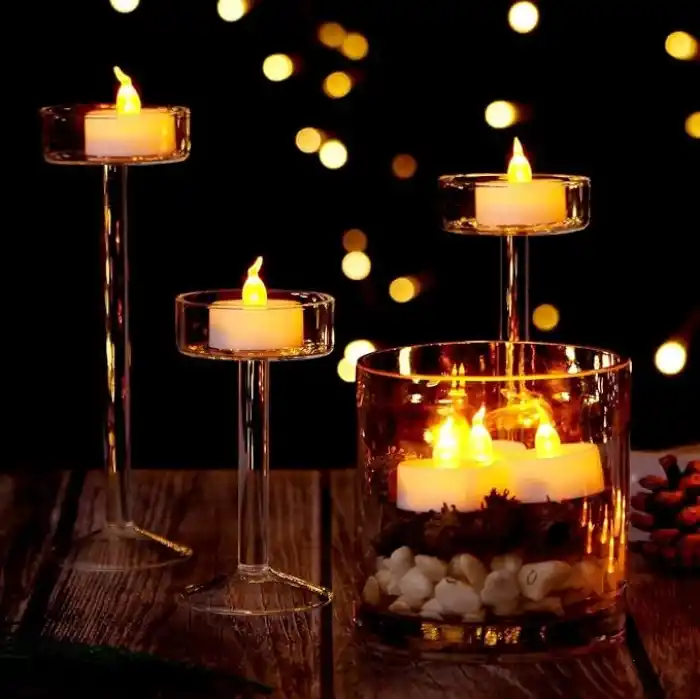 SNA Pilli Led Tealight T-LİGHT MUM PİLLİ MUM LED IŞIK SICAK SARI RENK DEKORASYON SÜSLEME DÜĞÜN KINA ORGANİZASYON (6)