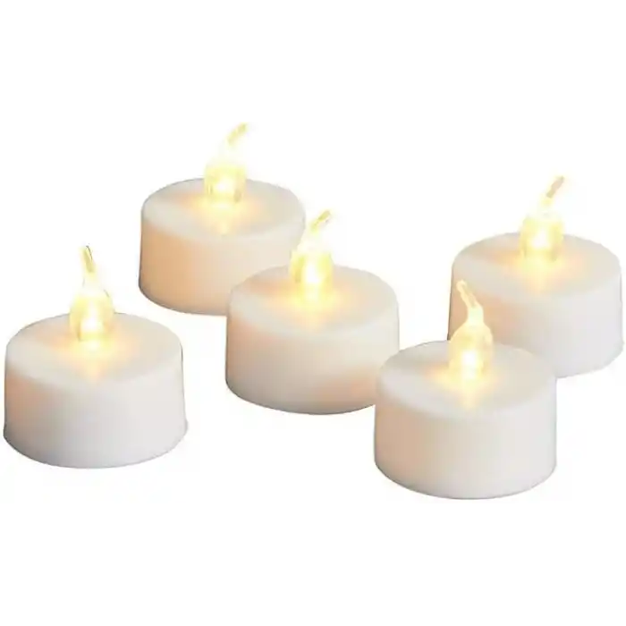 SNA Pilli Led Tealight T-LİGHT MUM PİLLİ MUM LED IŞIK SICAK SARI RENK DEKORASYON SÜSLEME DÜĞÜN KINA ORGANİZASYON (6)