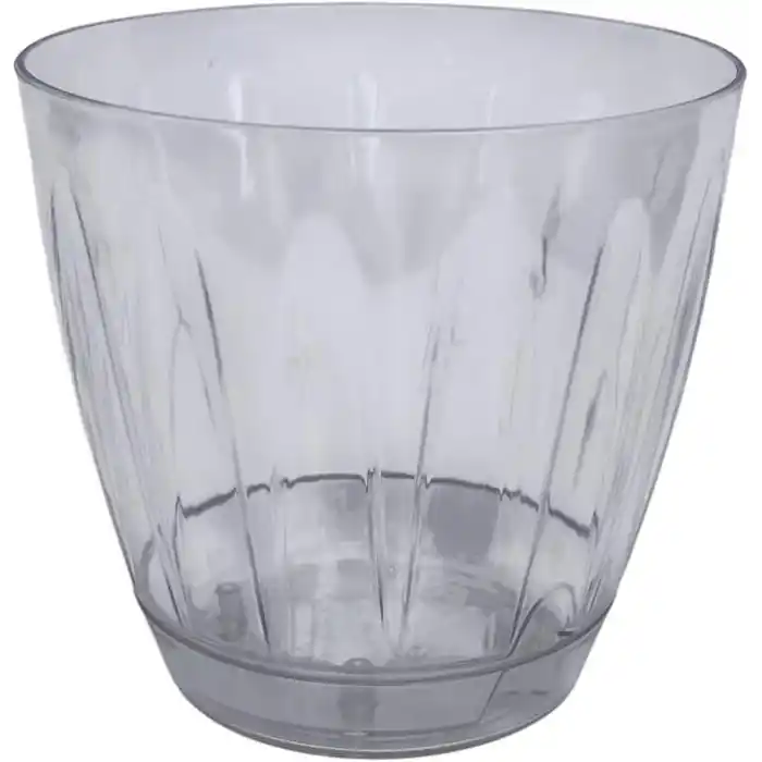 2 adet Plastik Orkide Saksısı Seti 1,5 lt Gizli Tabaklı Şeffaf Saksı 145 x 135 mm