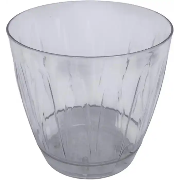 2 adet Plastik Orkide Saksısı Seti 1,5 lt Gizli Tabaklı Şeffaf Saksı 145 x 135 mm