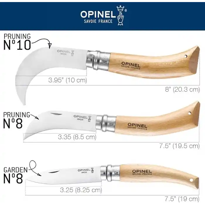 Opinel Inox 8 No Kayın Saplı Paslanmaz Bağ Çakısı