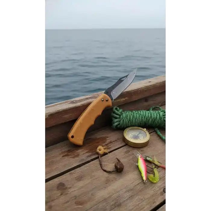 Kamp Çakısı: Sarı Plastik Saplı - Yüksek Performanslı, Ergonomik ve Çok Yönlü Outdoor Macera Dostu