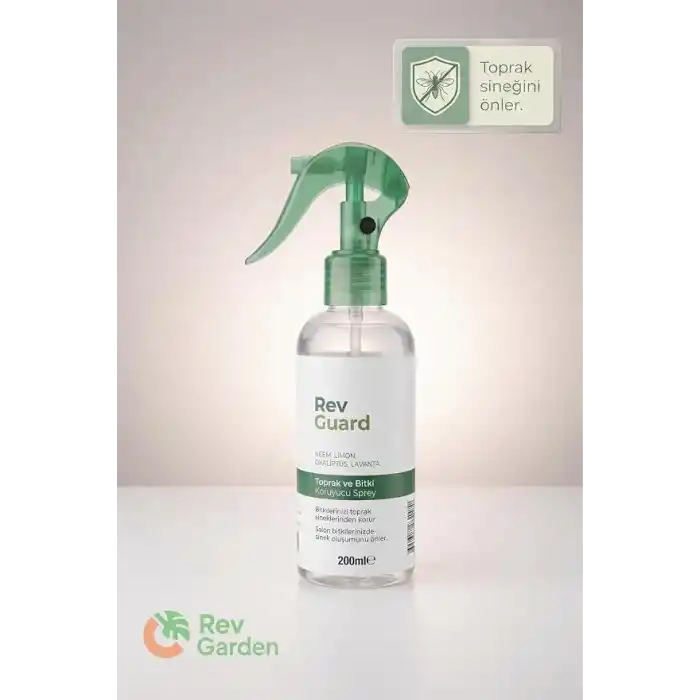 Rev Guard Toprak Sineği Önleyici Bitkisel Sprey 200 ml Neem Lavanta Limon Okaliptüs Yağı