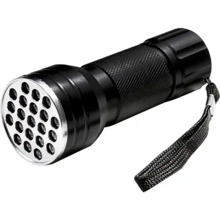 Monte Lua Uv Fener 21 LED Para Kontrol Ultraviyole Fener (Mor Işık)