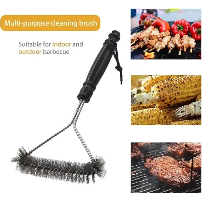 Mangal Temizleyici, 2 Paket Metal Mangal Izgara Temizleme Fırçası ve Kazıyıcı. Mangal Mutfak Temizliği için 30,5 cm ve 20,3 cm Çelik Kıllı Mangal Fırçası, Daha Kolay ve Etkili Temizlik için