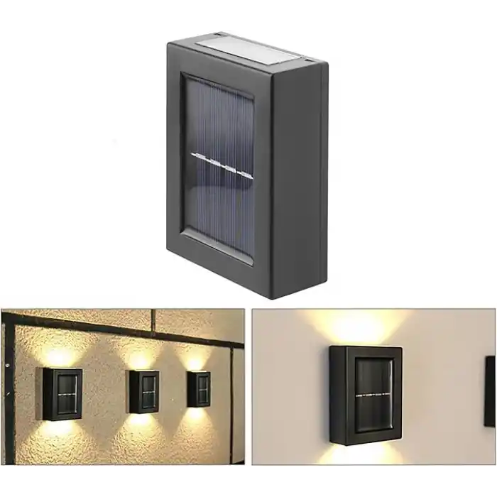 Robeve Tekli Solar Bahçe Aydınlatması Güneş Enerjili Bahçe Aydınlatması Duvar Lambası Çift Taraflı Aplik Işık Led Işık