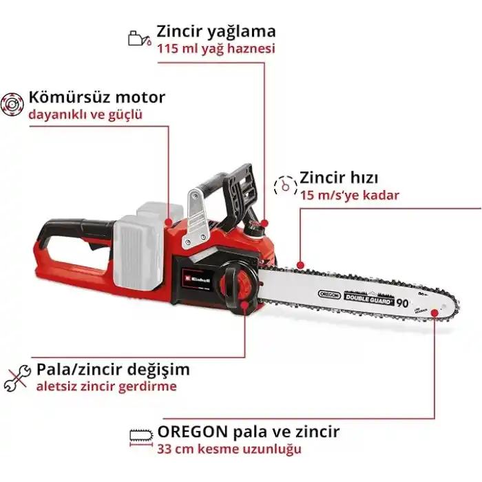 Einhell Professional Akülü Ağaç Kesme Testeresi GP-LC 36/35 Li-Solo 4501780