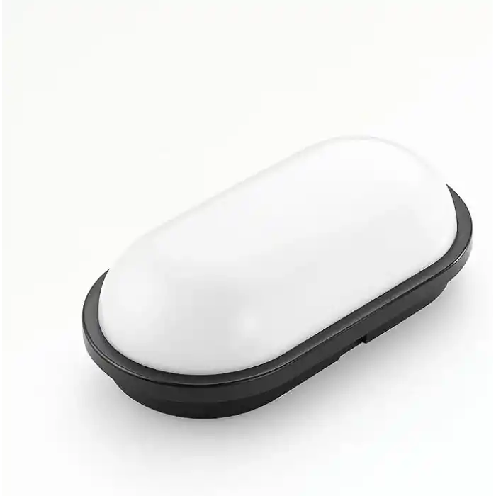 Aydos 15W Siyah IP65 Oval LED Tavan ve Duvar Lambası | 1500 Lümen Beyaz Işık | Su ve Toz Geçirmez Banyo Bahçe Balkon Aydınlatma Armatürü 220V