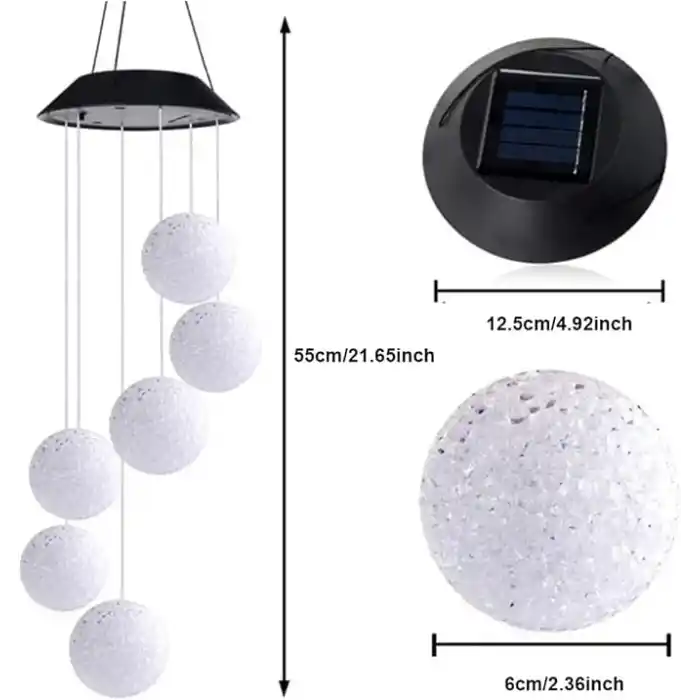 Greentech Güneş Enerjili Renk Geçişli Kristal Top Aydınlatma/GT-SL10