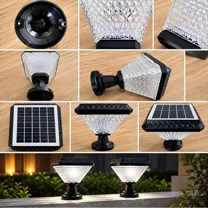Edson 30W Solar Set Üstü Bahçe Lambası, Güneş Enerjili, Fotoselli, 2 Işık Modlu 6500K Beyaz SMD LED Armatür, IP65 Su Geçirmez, Kablosuz Balkon Dekorasyonu, Duvar Üstü ve Dış Mekân Aydınlatması