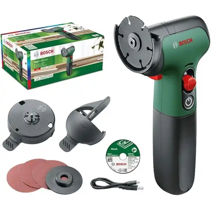 Bosch Home and Garden Akülü EasyCut & Grind Kompakt Kesme ve Taşlama Makinesi (2.0 Ah Akü, 7.2 Volt, Karton Kutuda)