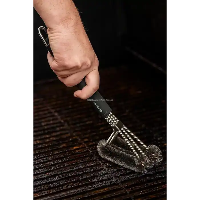 Busstier Dikey Izgara ve Mangal Temizleme Fırçası Paslanmaz Çelik Kıllı Deterjansız Derin Temizlik Fırını Barbekü Grill Fırçası Ergonomik Saplı Dayanıklı Mangal Temizleme Aparatı